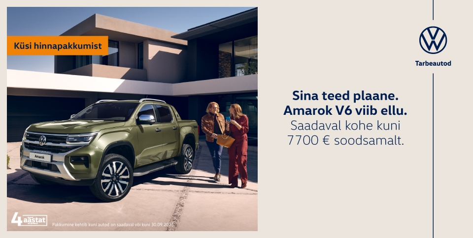 Sina teed plaane. Amarok V6 viib ellu. Saadaval kohe kuni 7700 € soodsamalt.
